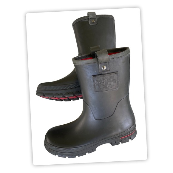 Polo Ralph Lauren Rain Boots Mens Black Pull On Warrington Dry Goods Size‎ 11D main image 5